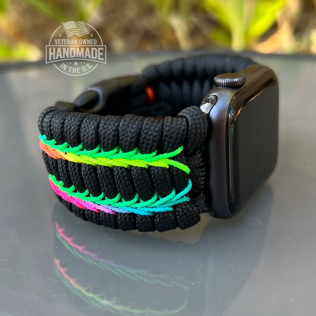 Paracord Watch Band compatible with Apple Watch  Series 1, 2, 3, 4, 5, 6, 7, 8, 9, 10, Ultra, Ultra 2 & SE (watch not included)