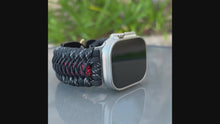 Cargar y reproducir el video en el visor de la galería, Paracord Watch Band compatible with Apple Watch  Series 1, 2, 3, 4, 5, 6, 7, 8, Ultra &amp; SE (watch not included)
