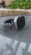 Load and play video in Gallery viewer, Personalized Paracord Watch Band for Apple Watch Series 1-11, Ultra, Ultra 2, Ultra 3, and SE (watch not included).
