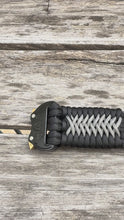 Laden und Abspielen von Videos im Galerie-Viewer, Quick Release Paracord Watchband, personalized to replace bands for Garmin 20mm, 22mm and 26mm|Black and Grey
