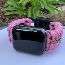 Load and play video in Gallery viewer, Paracord Watch Band compatible with Apple Watch  Series 1, 2, 3, 4, 5, 6, 7, 8, 9, Ultra, Ultra 2 &amp; SE (watch not included)
