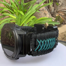 Laden und Abspielen von Videos im Galerie-Viewer, Paracord Watchband compatible with Garmin Approach, D2, Descent, Enduro, Epix (Gen 2), Fenix, Forerunner 230/235/630/735XT/935/955, Instinct, MARQ, Tactix, Quatix (watch not included).
