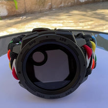 Cargar y reproducir el video en el visor de la galería, Paracord Watchband compatible with Garmin Approach, D2, Descent, Enduro, Epix (Gen 2), Fenix, Forerunner 230/235/630/735XT/935/955, Instinct, MARQ, Tactix, Quatix (watch not included).
