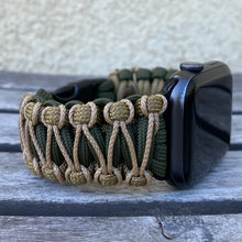 Cargar imagen en el visor de la galería, Paracord Watch Band compatible with Apple Watch  Series 1, 2, 3, 4, 5, 6, 7, 8, 9, Ultra, Ultra 2 &amp; SE (watch not included)
