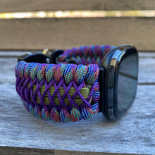 Load image into Gallery viewer, Paracord Watch Band compatible with Fitbit Versa 1, Versa Lite, Versa 2, Versa 3, Versa 4, Sense, Sense 2 (watch not included).
