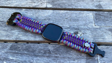 Cargar imagen en el visor de la galería, Paracord Watch Band compatible with Fitbit Versa 1, Versa Lite, Versa 2, Versa 3, Versa 4, Sense, Sense 2 (watch not included).
