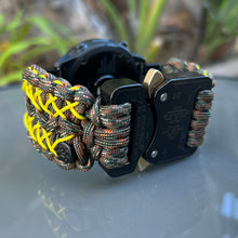 Load image into Gallery viewer, Paracord watch band compatible with Garmin 20mm/22mm/26mm (watch not included).
