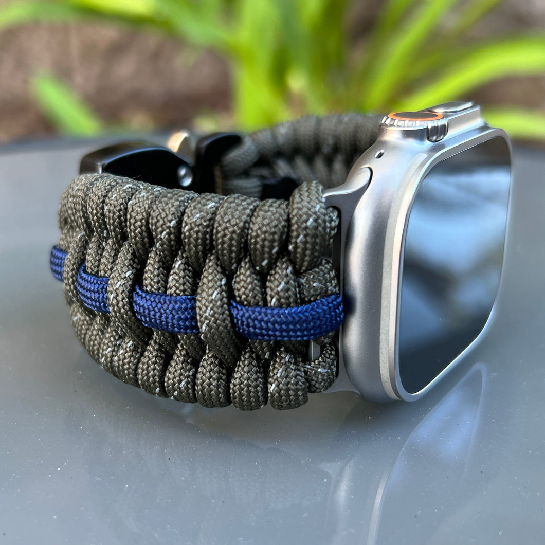 Paracord Watch Band compatible with Apple Watch  Series 1, 2, 3, 4, 5, 6, 7, 8, Ultra & SE (watch not included)