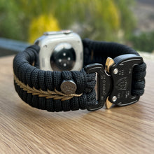 Cargar imagen en el visor de la galería, Paracord Watch Band compatible with Apple Watch  Series 1, 2, 3, 4, 5, 6, 7, 8, 9, Ultra, Ultra 2 &amp; SE (watch not included)
