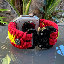 Cargar imagen en el visor de la galería, Paracord Watch Band compatible with Apple Watch  Series 1, 2, 3, 4, 5, 6, 7, 8, 9, Ultra, Ultra 2 &amp; SE (watch not included)
