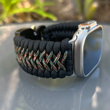 Cargar imagen en el visor de la galería, Paracord Watch Band compatible with Apple Watch  Series 1, 2, 3, 4, 5, 6, 7, 8, 9, Ultra, Ultra 2 &amp; SE (watch not included)
