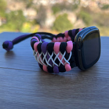 Lade das Bild in den Galerie-Viewer, Paracord Watch Band compatible with Fitbit Versa 1, Versa Lite, Versa 2, Versa 3, Versa 4, Sense, Sense 2 (watch not included).
