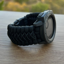 Load image into Gallery viewer, Paracord Watchband compatible with Garmin Approach, D2, Descent, Enduro, Epix (Gen 2), Fenix, Forerunner 935/955, Instinct, MARQ, Tactix, Quatix (watch not included).
