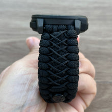 Load image into Gallery viewer, Paracord Watchband compatible with Garmin Approach, D2, Descent, Enduro, Epix (Gen 2), Fenix, Forerunner 935/955, Instinct, MARQ, Tactix, Quatix (watch not included).
