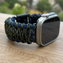 Cargar imagen en el visor de la galería, Paracord Watch Band compatible with Apple Watch  Series 1, 2, 3, 4, 5, 6, 7, 8, 9, Ultra, Ultra 2 &amp; SE (watch not included)
