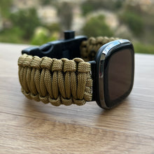 Cargar imagen en el visor de la galería, Paracord Watch Band compatible with Fitbit Versa 1, Versa Lite, Versa 2, Versa 3, Versa 4, Sense, Sense 2 (watch not included).
