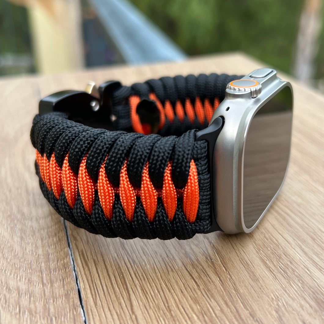 Paracord Watch Band compatible with Apple Watch  Series 1, 2, 3, 4, 5, 6, 7, 8, 9, Ultra, Ultra 2 & SE (watch not included)