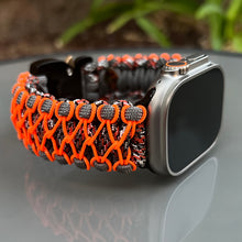 Cargar imagen en el visor de la galería, Paracord Watch Band compatible with Apple Watch  Series 1, 2, 3, 4, 5, 6, 7, 8, 9, Ultra, Ultra 2 &amp; SE (watch not included)
