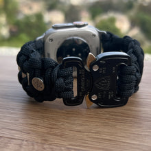 Cargar imagen en el visor de la galería, Paracord Watch Band compatible with Apple Watch  Series 1, 2, 3, 4, 5, 6, 7, 8, 9, Ultra, Ultra 2 &amp; SE (watch not included)
