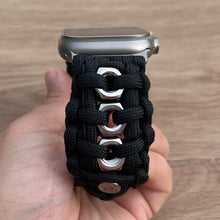 Cargar imagen en el visor de la galería, Paracord Watch Band compatible with Apple Watch  Series 1, 2, 3, 4, 5, 6, 7, 8, 9, Ultra, Ultra 2 &amp; SE (watch not included)
