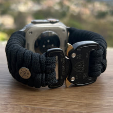 Cargar imagen en el visor de la galería, Paracord Watch Band compatible with Apple Watch  Series 1, 2, 3, 4, 5, 6, 7, 8, 9, Ultra, Ultra 2 &amp; SE (watch not included)
