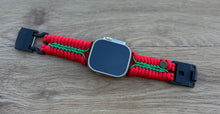 Cargar imagen en el visor de la galería, Paracord Watch Band compatible with Apple Watch  Series 1, 2, 3, 4, 5, 6, 7, 8, 9, Ultra, Ultra 2 &amp; SE (watch not included)
