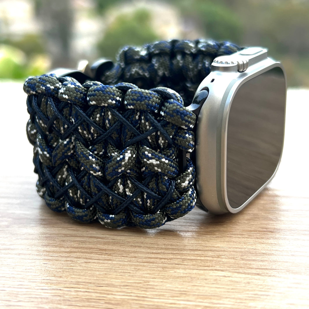 Paracord Watch Band compatible with Apple Watch  Series 1, 2, 3, 4, 5, 6, 7, 8, 9, Ultra, Ultra 2 & SE (watch not included)