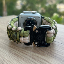 Lade das Bild in den Galerie-Viewer, Paracord Watch Band compatible with Apple Watch  Series 1, 2, 3, 4, 5, 6, 7, 8, 9, Ultra, Ultra 2 &amp; SE (watch not included)
