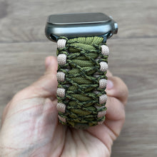 Cargar imagen en el visor de la galería, Paracord Watch Band compatible with Apple Watch  Series 1, 2, 3, 4, 5, 6, 7, 8, 9, Ultra, Ultra 2 &amp; SE (watch not included)
