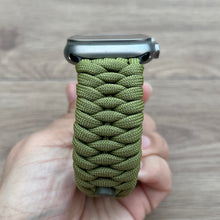 Cargar imagen en el visor de la galería, Paracord Watch Band compatible with Apple Watch  Series 1, 2, 3, 4, 5, 6, 7, 8, 9, Ultra, Ultra 2 &amp; SE (watch not included)
