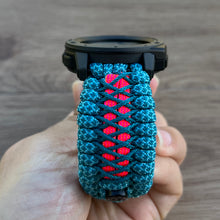 Cargar imagen en el visor de la galería, Paracord Watchband compatible with Garmin Approach, D2, Descent, Enduro, Epix (Gen 2), Fenix, Forerunner 230/235/630/735XT/935/955, Instinct, MARQ, Tactix, Quatix (watch not included).
