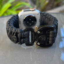 Cargar imagen en el visor de la galería, Paracord Watch Band compatible with Apple Watch  Series 1, 2, 3, 4, 5, 6, 7, 8, 9, Ultra, Ultra 2 &amp; SE (watch not included)
