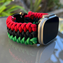 Cargar imagen en el visor de la galería, Paracord Watch Band compatible with Apple Watch  Series 1, 2, 3, 4, 5, 6, 7, 8, 9, Ultra, Ultra 2 &amp; SE (watch not included)
