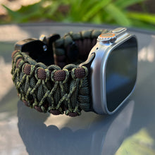 Cargar imagen en el visor de la galería, Paracord Watch Band compatible with Apple Watch  Series 1, 2, 3, 4, 5, 6, 7, 8, 9, Ultra, Ultra 2 &amp; SE (watch not included)
