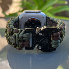 Cargar imagen en el visor de la galería, Paracord Watch Band compatible with Apple Watch  Series 1, 2, 3, 4, 5, 6, 7, 8, 9, Ultra, Ultra 2 &amp; SE (watch not included)
