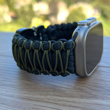 Cargar imagen en el visor de la galería, Paracord Watch Band compatible with Apple Watch  Series 1, 2, 3, 4, 5, 6, 7, 8, 9, Ultra, Ultra 2 &amp; SE (watch not included)
