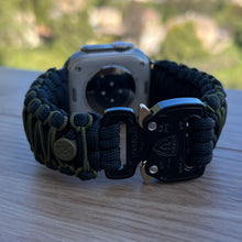 Cargar imagen en el visor de la galería, Paracord Watch Band compatible with Apple Watch  Series 1, 2, 3, 4, 5, 6, 7, 8, 9, Ultra, Ultra 2 &amp; SE (watch not included)
