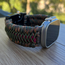 Cargar imagen en el visor de la galería, Paracord Watch Band compatible with Apple Watch  Series 1, 2, 3, 4, 5, 6, 7, 8, 9, Ultra, Ultra 2 &amp; SE (watch not included)
