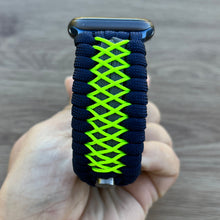 Cargar imagen en el visor de la galería, Paracord Watch Band compatible with Apple Watch  Series 1, 2, 3, 4, 5, 6, 7, 8, 9, Ultra, Ultra 2 &amp; SE (watch not included)
