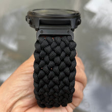 Cargar imagen en el visor de la galería, Paracord Watchband compatible with Garmin Approach, D2, Descent, Enduro, Epix (Gen 2), Fenix, Forerunner 230/235/630/735XT/935/955, Instinct, MARQ, Tactix, Quatix (watch not included).
