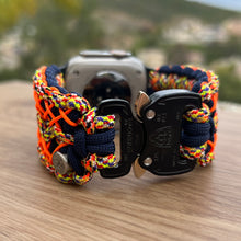 Lade das Bild in den Galerie-Viewer, Paracord Watch Band compatible with Apple Watch  Series 1, 2, 3, 4, 5, 6, 7, 8, 9, Ultra, Ultra 2 &amp; SE (watch not included)
