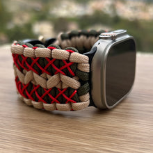 Cargar imagen en el visor de la galería, Paracord Watch Band compatible with Apple Watch  Series 1, 2, 3, 4, 5, 6, 7, 8, 9, Ultra, Ultra 2 &amp; SE (watch not included)
