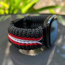 Cargar imagen en el visor de la galería, Paracord Watch Band compatible with Fitbit Versa 1, Versa Lite, Versa 2, Versa 3, Versa 4, Sense, Sense 2 (watch not included).
