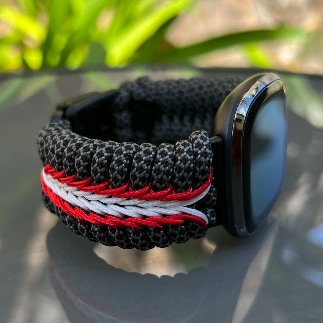 Paracord Watch Band compatible with Fitbit Versa 1, Versa Lite, Versa 2, Versa 3, Versa 4, Sense, Sense 2 (watch not included).