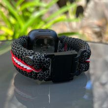 Cargar imagen en el visor de la galería, Paracord Watch Band compatible with Fitbit Versa 1, Versa Lite, Versa 2, Versa 3, Versa 4, Sense, Sense 2 (watch not included).
