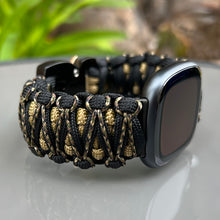 Lade das Bild in den Galerie-Viewer, Paracord Watch Band compatible with Fitbit Versa 1, Versa Lite, Versa 2, Versa 3, Versa 4, Sense, Sense 2 (watch not included).
