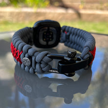 Load image into Gallery viewer, Paracord Watch Band compatible with Fitbit Versa 1, Versa Lite, Versa 2, Versa 3, Versa 4, Sense, Sense 2 (watch not included).
