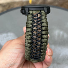 Cargar imagen en el visor de la galería, Paracord Watchband compatible with Garmin Approach, D2, Descent, Enduro, Epix (Gen 2), Fenix, Forerunner 230/235/630/735XT/935/955, Instinct, MARQ, Tactix, Quatix (watch not included).
