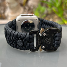 Lade das Bild in den Galerie-Viewer, Paracord Watch Band compatible with Apple Watch  Series 1, 2, 3, 4, 5, 6, 7, 8, 9, Ultra, Ultra 2 &amp; SE (watch not included)
