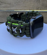 Cargar y reproducir el video en el visor de la galería, Paracord Watch Band compatible with Apple Watch  Series 1, 2, 3, 4, 5, 6, 7, 8, 9, Ultra, Ultra 2 &amp; SE (watch not included)
